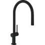 Змішувач для кухонної мийки з висувним душем HANSGROHE TALIS M54 72802670, чорний матовий
