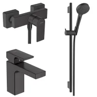 Набір змішувачів 4 в 1 HANSGROHE VERNIS 71561333, чорний матовий