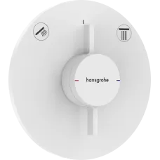 Змішувач для душу прихованого монтажу HANSGROHE DUOTURN S 75418700, білий матовий