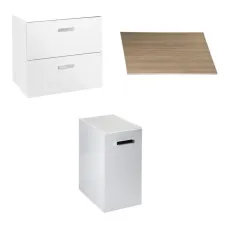 Тумба з умивальником ROCA VICTORIA BASIC A85657580D, білий