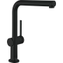 Змішувач для кухонної мийки з висувним душем HANSGROHE TALIS M54 72845670, чорний матовий