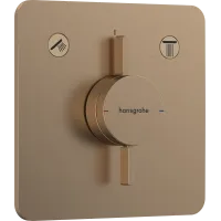 Змішувач для душу прихованого монтажу HANSGROHE DUOTURN Q 75414140, бронза сатин