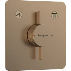 Змішувач для душу прихованого монтажу HANSGROHE DUOTURN Q 75414140, бронза сатин