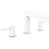Змішувач для раковини зі зливним гарнітуром HANSGROHE FINORIS 76033700, білий матовий