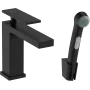 Змішувач для раковини з гігієнічним душем HANSGROHE TECTURIS E 73210670, чорний матовий