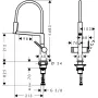 Змішувач для кухні HANSGROHE TALIS M54 72861670, черный матовый