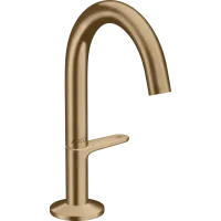 Змішувач для раковини Select 140 AXOR ONE 48010140, з донним клапаном Push-Open, бронза