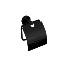 Тримач для туалетного паперу з кришкою VBI URANUS BLACK