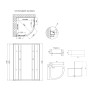 Душова кабіна Latwa SC90x90.SAT.MID.FR полукругла, скло Frost 4 мм + Душовий піддон KAPIELKA ST90x90x26, з панеллю Lidz
