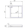 Акриловий душовий піддон BRENTA 800х800