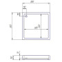 Акриловий душовий піддон BRENTA 800х800