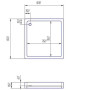 Акриловий душовий піддон SANTERNO 900х900