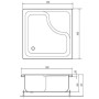 Акриловий душовий піддон глибокий SILLARO 800х800