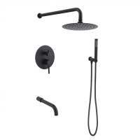 Змішувач для душа PERLA "SMART" вбуд. круглий ЧОРНИЙ 3 реж. PSS7804B