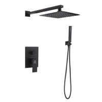 Змішувач для душа PERLA "SMART" вбуд. квадрат. ЧОРНИЙ 2 реж. PSS7755B