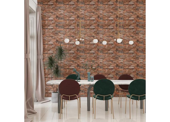 Самоклеюча 3D панель 700x770x3мм Коричнево-рудий (58-3) SW-00001319