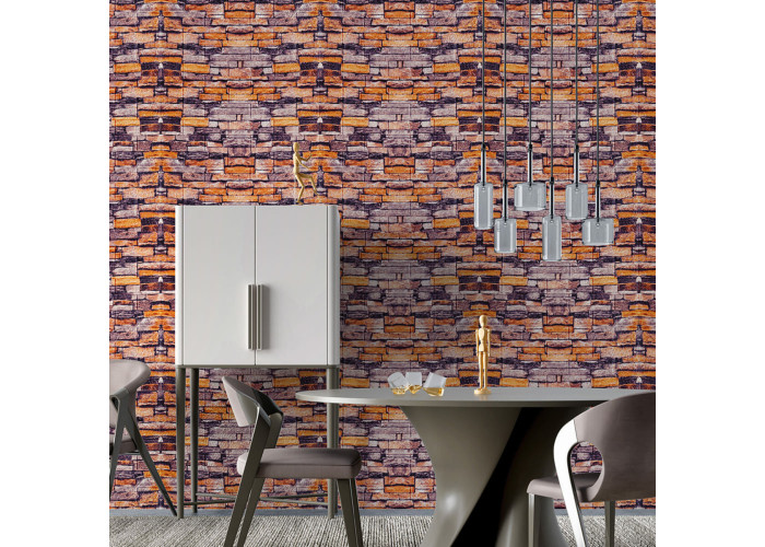 Декоративна 3D панель самоклейка 700х770х3мм Піщаник Катиринославська цегла (045-3) SW-00000692