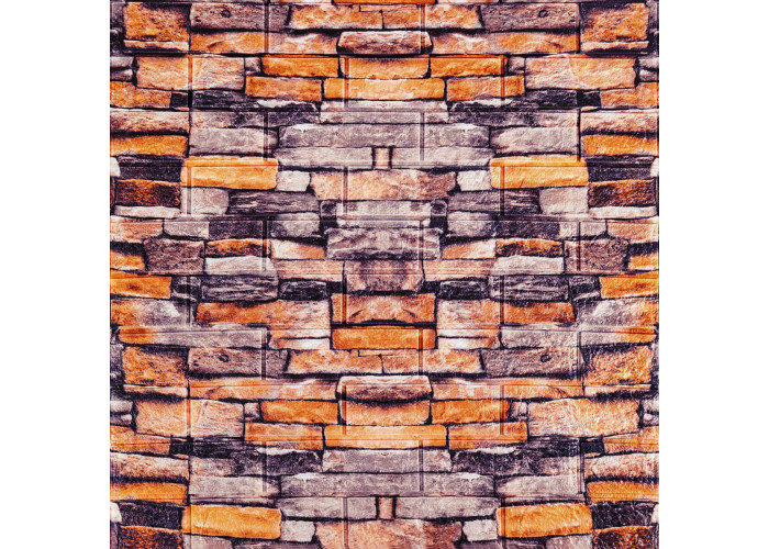 Декоративна 3D панель самоклейка 700х770х3мм Піщаник Катиринославська цегла (045-3) SW-00000692