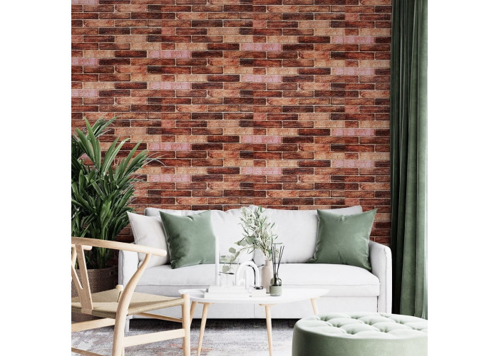 Панель стінова 3D 700х770х3мм Коричневий (цегла) SW-00001771