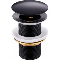 Донний клапан Perla нажимний 1/4 Click-Clack латунь ЧОРНА PSA2101B