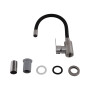 Змішувач для кухні Brinex Pure 015F3 з гнучким виливом Nickel/Black BRIPUR015F3NKB