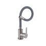 Змішувач для кухні Brinex Pure 015F3 з гнучким виливом Nickel/Grey BRIPUR015F3NKG