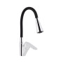 Змішувач для кухні Lidz Tani 007F3 з гнучким виливом (k40) LDTAN007F3BCR37649 Chrome/Black