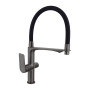 Змішувач PERLA "PETER" кухня гнучкий гусак з фільтом латунь графіт PSK6759-G