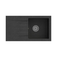Кухонна мийка GRANITAN MELGAR BLACK чорна з білим вкрапленням *