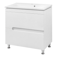 Тумба Верона з умив. "Комо 80" 2 ш (напр.прих.монт) біла