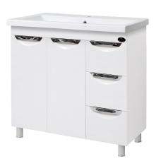 Тумба Лора з умив. шт.камінь "Глорія 80"" з 3-ма шух-ми, 2 дв, вр.р.