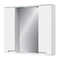 Дзеркало Верона з світ. з 2 шкаф. 80 біле