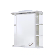 Шафа з дзеркалом з поличками і підсвіткою 75см Ліва