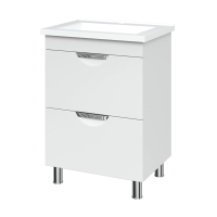 Тумба Лора з умив. шт.камінь "Глорія 60" з 2 шухлядами, вр.р. напр.прих.монт