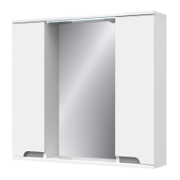 Дзеркало Верона з світ. з 2 шкаф. 100 сіре