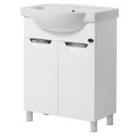 Тумба Лора з умив. "Акцент/FREJA 65" біла, вр.р