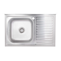 Кухонна мийка Brinex 5080-L 0,6 мм Satin (BRIN5080LSAT06)