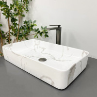 Умивальник (раковина) VBI TRIEST MARBLE накладний