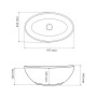 Умивальник (раковина) VBI PARMA MARBLE BLACK GLOSSY накладний