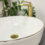 Умивальник (раковина) VBI BARI S WHITE GOLD EDGE накладний