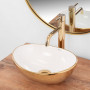Умивальник (раковина) REA SOFIA GOLD WHITE накладний *