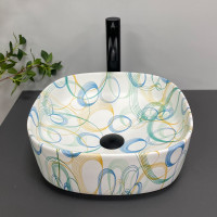 Умивальник (раковина) VBI AREZZO ABSTRACT MATT накладний
