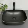 Умивальник (раковина) VBI RAVENNA BLACK MATT SILVER EDGE накладний