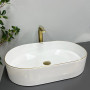 Умивальник (раковина) VBI VERONA 60 WHITE GOLD EDGE накладний