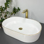 Умивальник (раковина) VBI VERONA 60 WHITE GOLD EDGE накладний