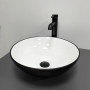 Умивальник (раковина) VBI AMALFI BLACK WHITE накладний