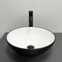 Умивальник (раковина) VBI AMALFI BLACK WHITE накладний