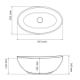 Умивальник (раковина) VBI PARMA CARRARA GLOSSY накладний PARMA CARRARA GLOSSY
