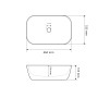Умивальник (раковина) VBI RAVENNA MARBLE BLACK GLOSSY накладний