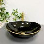 Умивальник (раковина) VBI PARMA BLACK GOLD EDGE накладний